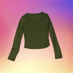 Olive Green Long Sleeve Women's Top